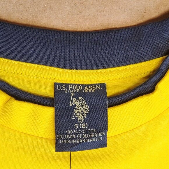 U.S. Polo Assn. T-Shirt Size S(8) Yellow - Picture 3 of 6
